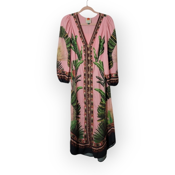 Farm Rio Amazonia Dress Linen Blend - Picture 3 of 8